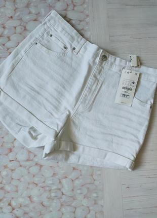 Шорти джинсові білі 42 розмір l xl bershka3 фото