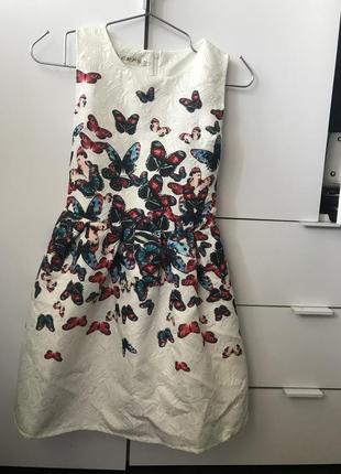 Новое коктейльное платье из поплина с узором и принтом бабочки crfs
