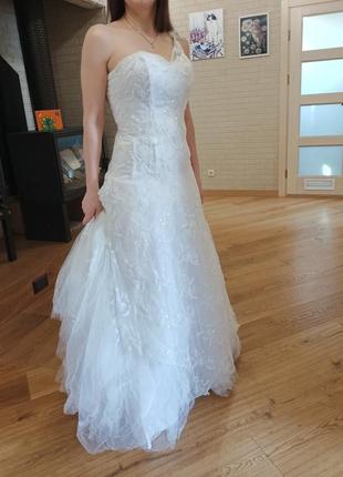 Шикарное свадебное платье ручная работа р.464 фото