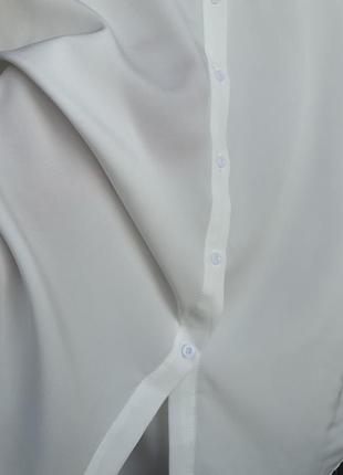 ❤️❤️❤️ белоснежная удлиненная брендовая рубашка, блуза, короткое платье.4 фото