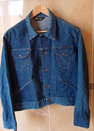 Куртка джинсовая винтажная редкая vintage wrangler size 461 фото