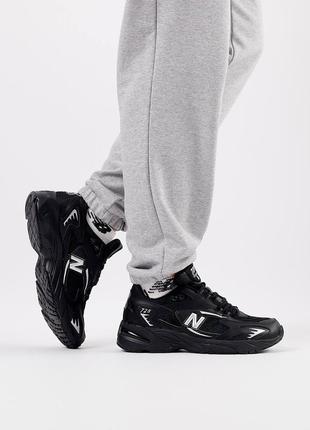 Мужские кроссовки в стиле new balance 7252525 беленс / демисезонные / весенние, летние, осенние / обувь / кожа, замша, текстиль / черные, белые, серые