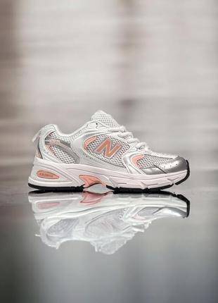 Стильові кросівки new balance 530 •white pink• premium арт #319