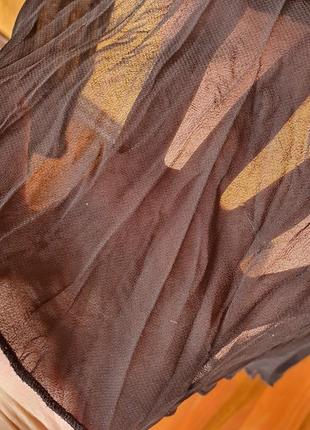 Черная шифоновая жатка удлиненная блуза/туника в восточном стиле xs-m8 фото