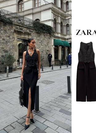Елегантна сукня міді приталеного крою в стилі zara8 фото