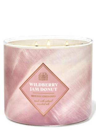 Свічка bath and body works wild berry jam donut свечка бас энд бади воркс3 фото