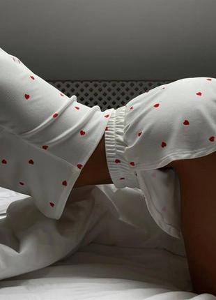 Летняя пижама женская турецкий рубчик 🌿6 фото