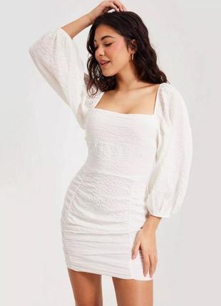 Новое белое платье amaze me tight dress nelly1 фото