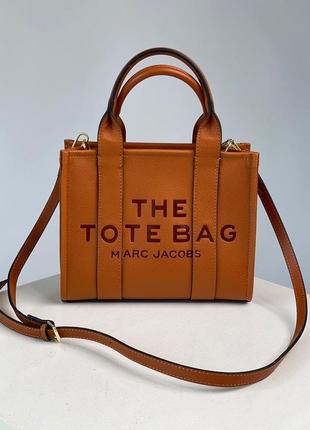 Сумка женская в стиле marc jacobs the leather small tote bag brown