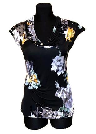 Брендова блуза modissima italy квіти етикетка