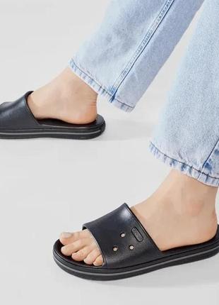 Crocs unisex crocband iii slide шльопанці крокс чорні унісекс.