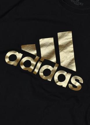 Футболка adidas размер m // big gold logo адидас