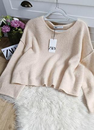 Широкий трикотажный свитер от zara