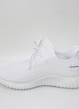 Чоловічі літні білі зручні дихаючі кросівки yeezy сітка,на легкій підошві,чоловіче літнє взуття6 фото