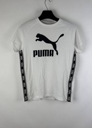 Женская футболка puma с лампасами