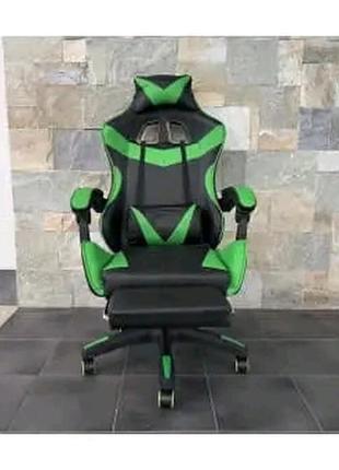 Геймерське крісло vecotti gt 
чорно-зелене
з підставкою для ніг