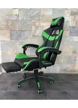 Геймерське крісло vecotti gt 
чорно-зелене
з підставкою для ніг2 фото