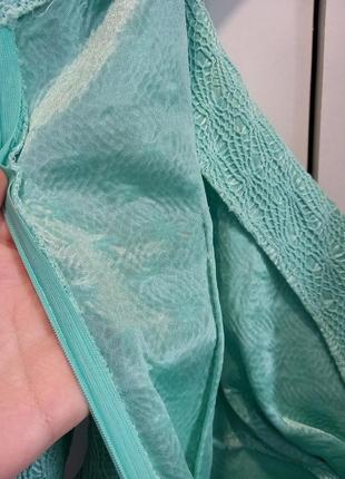 Бірюзове яскраве оригінальне плаття сукня в стилі кімоно10 фото