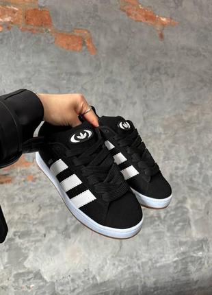 Adidas campus black white2 фото