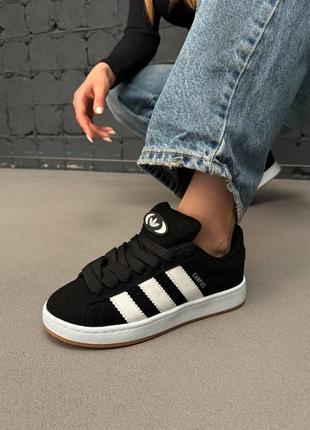 Adidas campus black white8 фото