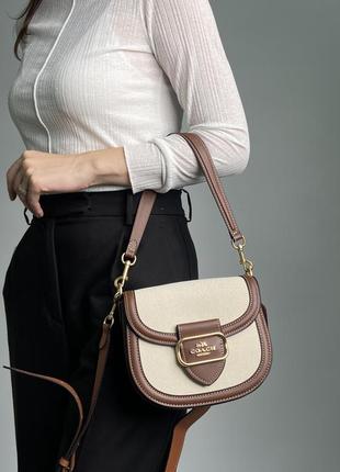 Женская сумка в стиле coach morgan saddle bag premium.3 фото