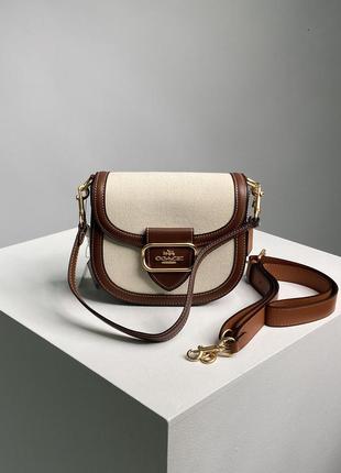 Женская сумка в стиле coach morgan saddle bag premium.5 фото