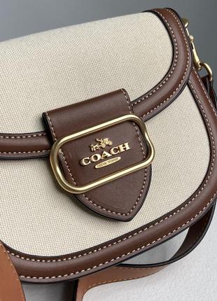 Жіноча сумка в стилі coach morgan saddle bag premium.7 фото