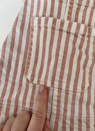 Комбинезон джинсовый в полоску h&m 6/7 лет 116/1224 фото