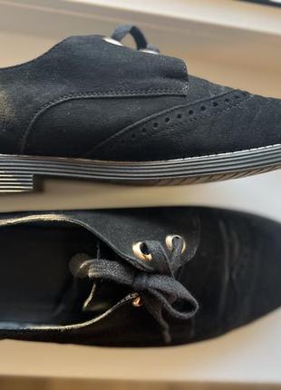 Женские черные замшевые туфли3 фото