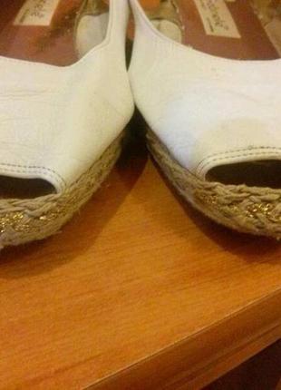 Босоножки эспадрильи gabriele,кожа,италия