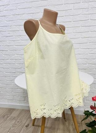 Блузка блуза майка топ из хлопка р 54-56 бренд "f&f".2 фото
