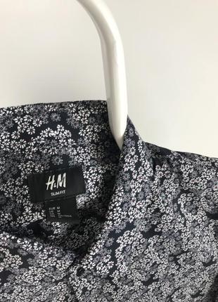 Красивая рубашка с длинным рукавом в цветочный принт h&amp;m bershka zara vintage apc4 фото