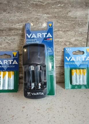 Аккамуляторы комплект varta зарядка aa 2100 aa800