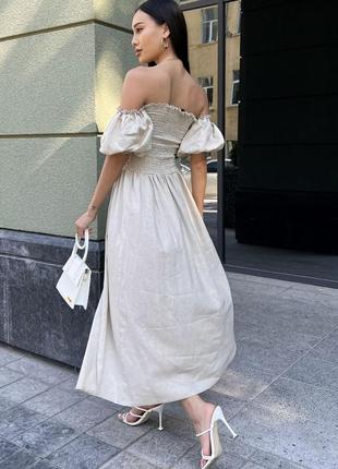 Платье из льна моно7 фото