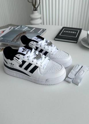 Кроссівки adidas forum white black