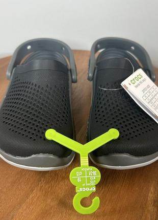 Крокс лайтрайд клог 360 черные детские crocs kids literide clog 360 black/slate grey5 фото