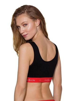 Спортивний топ на широких бретелях passion ps003 top black, size s  18+2 фото