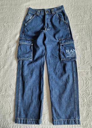 Жіночі унісекс модні джинси karl kani з накладними кишенями2 фото