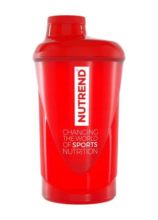 Шейкер для приготовления спортивных коктейлей shaker nutrend (600 ml, red), nutrend 18+1 фото