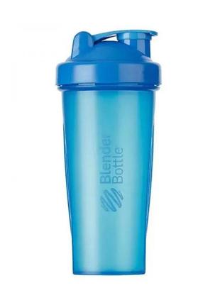 Шейкер для приготування спортивних коктейлів blender bottle classic (820 ml, cyan), blender bottle