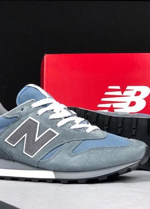 New balance 1300 кроссовки мужскиебоя баланс весенние осенние демисезонные демисезонное качество низкое замша серые с голубым