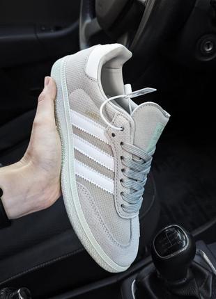 Кросівки adidas samba og wonder white linen green кеди жіночі замшеві замша адідас весняні осінні демісезонні топ якість ліцензія низькі7 фото