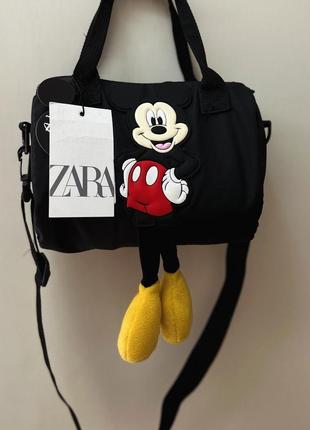 Детская сумка zara, сумка через плечо десней, сумка-рюкзак с miki mouse 🐭