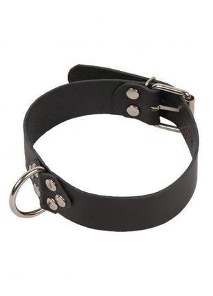 Нашийник leather collar, black 18+