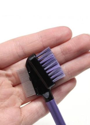 Расческа для ресниц и бровей real techniques (реал техникс) lash-brow groomer щетка металлическая (17 см)2 фото