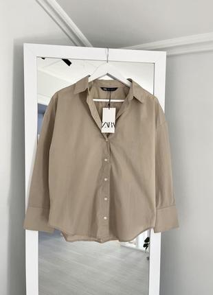 Бежева сорочка zara
