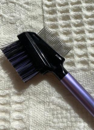 Расческа для ресниц и бровей real techniques (реал техникс) lash-brow groomer щетка металлическая (17 см)6 фото