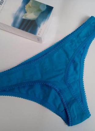 Трусики стрінги бірюза