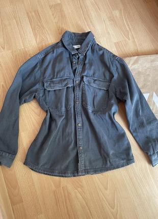 Джинсовая рубашка zara 2