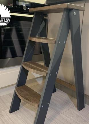 Лестница стремянка для дома шкафа гардеробной деревянная стремянка2 фото